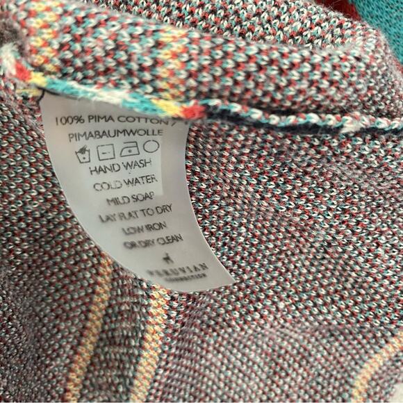 Peruvian Connection Uzbek Ikat Pima Cotton Knit Maxi dress size medium - Picture 9 of 9